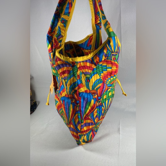SOKA reusable rainbow hot air ballon fabric shopping bag festival vibrant fun - Picture 3 of 7